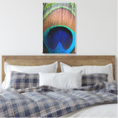 Peacock Feather Close-up Detail Fotodoek Canvas Afdruk (Insitu (Slaapkamer))