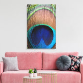 Peacock Feather Close-up Detail Fotodoek Canvas Afdruk (Insitu (Woonkamer))