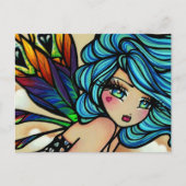 Peacock Feather Cloud Fairy Fantasy Briefkaart (Voorkant)