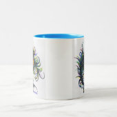 Peacock Feather Coffee Mok (Center)