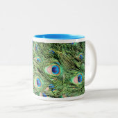 Peacock Feather Coffee of Tea Cup Beverage Mok (Voorkant rechts)