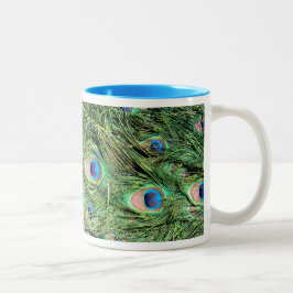 Peacock Feather Coffee of Tea Cup Beverage Mok
