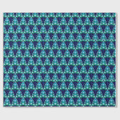 Peacock Feather Colors kerstbomen Art Pattern Cadeaupapier (Vlak)