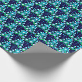 Peacock Feather Colors kerstbomen Art Pattern Cadeaupapier (Hoek)