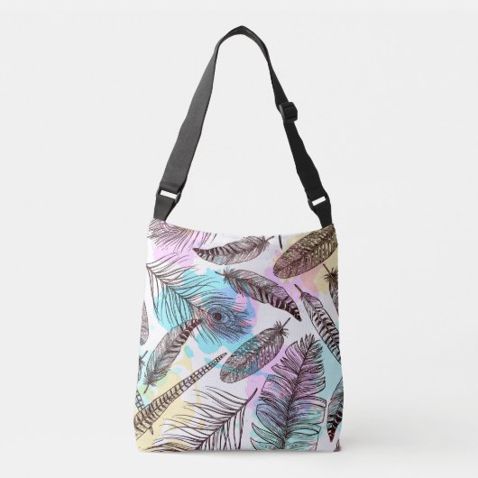 Peacock Feather Crossbody Tas (Voorkant)