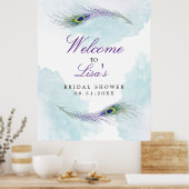 Peacock Feather Custom SIgn Poster (Keuken)