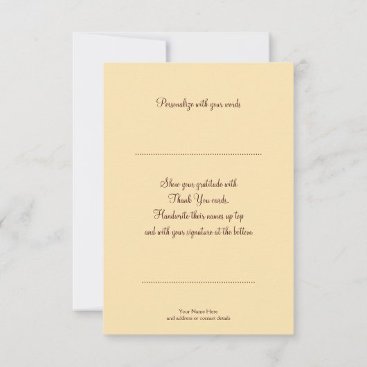 Peacock Feather Dank je wel Bedankkaart (Achterkant)