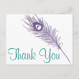 Peacock Feather Dank u Briefkaart