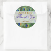 Peacock Feather dank u bruiloft stickers (Tas)