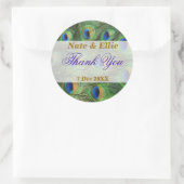 Peacock Feather dank u Sticker (Tas)