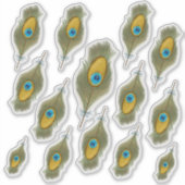 Peacock Feather Decal Sticker (Voorkant)