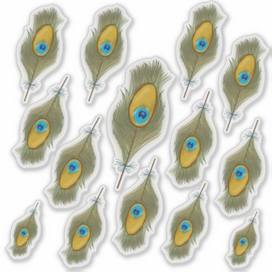 Peacock Feather Decal Sticker (Voorkant)