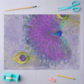 Peacock Feather Decoupage Paarse Lavendel  Tissuepapier (Craft)