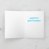 Peacock Feather Design Happy Birthday Kaart (Binnen)