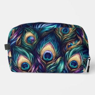 Peacock feather design uniek toilettasje