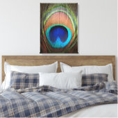 Peacock Feather Detail Decor Art Canvas Afdruk (Insitu (Slaapkamer))