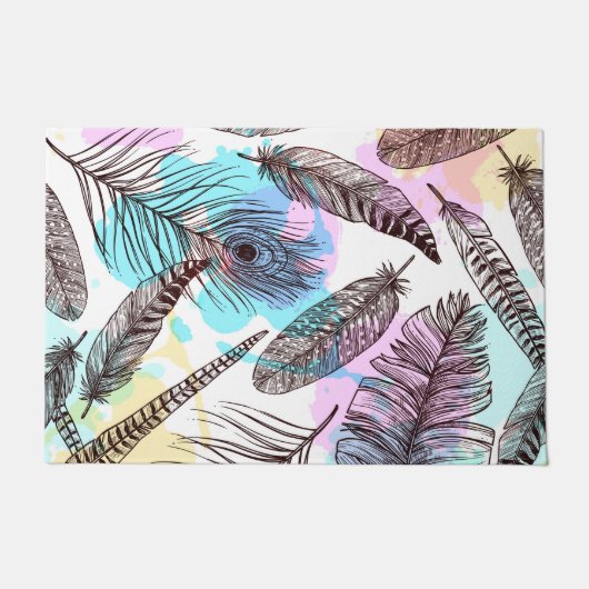 Peacock Feather Deurmat (Voorkant)