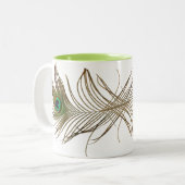 Peacock Feather Double - Mok (Voorkant links)