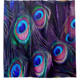 Peacock Feather Douchegordijn
