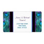 Peacock Feather Drama - Adreslabel Etiket (Voorkant)