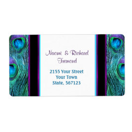 Peacock Feather Drama - Adreslabel Etiket