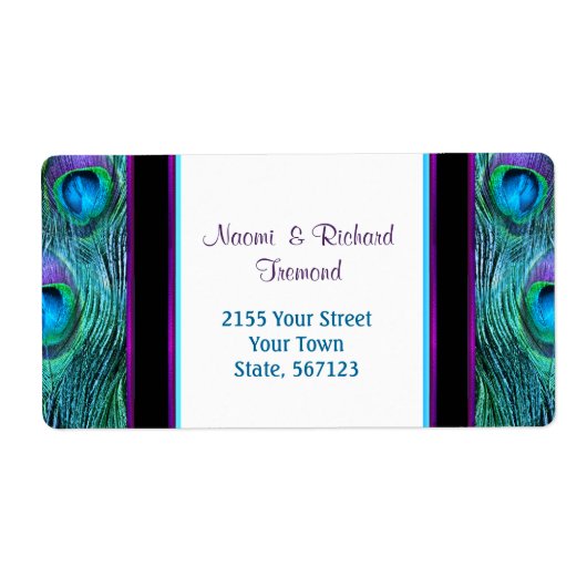 Peacock Feather Drama - Adreslabel Etiket (Voorkant)