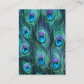 Peacock Feather Drama Bruiloft - Wishing Well Informatiekaartje (Achterkant)
