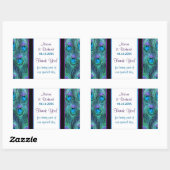 Peacock Feather Drama - Dank u Seal - Aanpassen Rechthoekige Sticker (Vel)