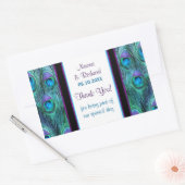 Peacock Feather Drama - Dank u Seal - Aanpassen Rechthoekige Sticker (Envelop)