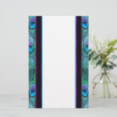 Peacock Feather Drama Stationery Briefpapier (Staand voorkant)