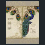 Peacock & Feather Elegant Matching Wedding Program<br><div class="desc">DOCUMENT SELECTIE: Dit zal vlak aankomen en ontvouwen. Je moet het in tweeën vouwen. De meeste drukkerijen doen dit tegen een zeer nominale vergoeding, of je kunt het zelf doen. Tenzij u van plan bent om een beroep print shop score te hebben en vouw dit NIET BESTEL de kaart stock...</div>