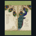Peacock & Feather Elegant Matching Wedding Program<br><div class="desc">PAPIERSELECTIE: Dit komt vlak en ontvouwen. Je moet het in tweeën vouwen. De meeste drukkerijen doen dit voor een zeer nominaal bedrag, of je kunt het zelf doen. Tenzij u van plan bent om een professionele drukwinkelscore te hebben en dit te vouw aan NIET BESTEL de kaartvoorraadupgrade. Bestel de bestelling...</div>