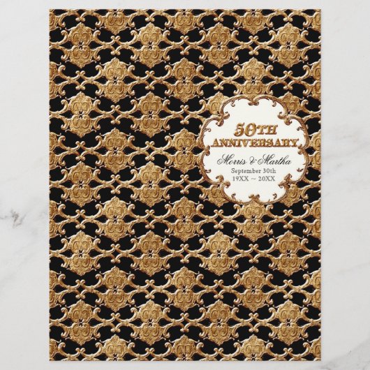 Peacock & Feather Elegant Matching Wedding Program (Voorkant)