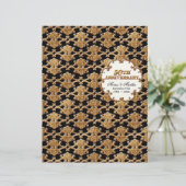 Peacock & Feather Elegant Matching Wedding Program (Staand voorkant)