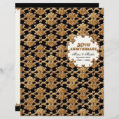 Peacock & Feather Elegant Matching Wedding Program (Voorkant / Achterkant)