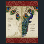 Peacock & Feather Elegant Matching Wedding Program<br><div class="desc">PAPIEREN SELECTIE: Dit komt plat en ontvouwd aan. Je zult het in tweeën moeten vouwen. De meeste drukkerijen zullen dit doen voor een zeer nominale vergoeding, of u kunt ze zelf doen. Tenzij u van plan bent om een beroep print shop score te hebben en vouw deze NIET BESTELLEN de...</div>