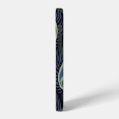Peacock Feather: Elegant patroon. iPhone Hoesje (Linkerkant)