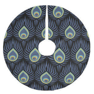 Peacock Feather: Elegant patroon. Kerstboom Rok