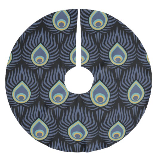 Peacock Feather: Elegant patroon. Kerstboom Rok (Voorkant)