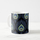 Peacock Feather: Elegant patroon. Koffiemok (Voorkant links)