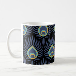 Peacock Feather: Elegant patroon. Koffiemok