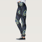 Peacock Feather: Elegant patroon. Leggings (Links)