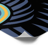 Peacock Feather: Elegant patroon. Poster (Hoek)