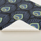 Peacock Feather: Elegant patroon. Sherpa Deken (3/4)