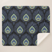 Peacock Feather: Elegant patroon. Sherpa Deken (Voorkant (horizontaal))