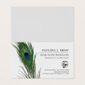 Peacock Feather | Elegant Theme Visitekaartje (Buitenkant ongevouwen)