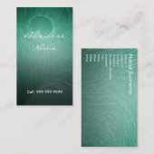 Peacock Feather Elegant Visitekaartje (Voorkant / Achterkant)