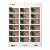 Peacock Feather en Adresetiketten van bricks Etiket (Full Sheet)