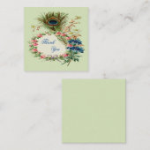 Peacock Feather en  ventilator Dank u wel Notitiekaartje (Voorkant / Achterkant)