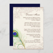 Peacock Feather Etched van het menu Bindend (Voorkant / Achterkant)